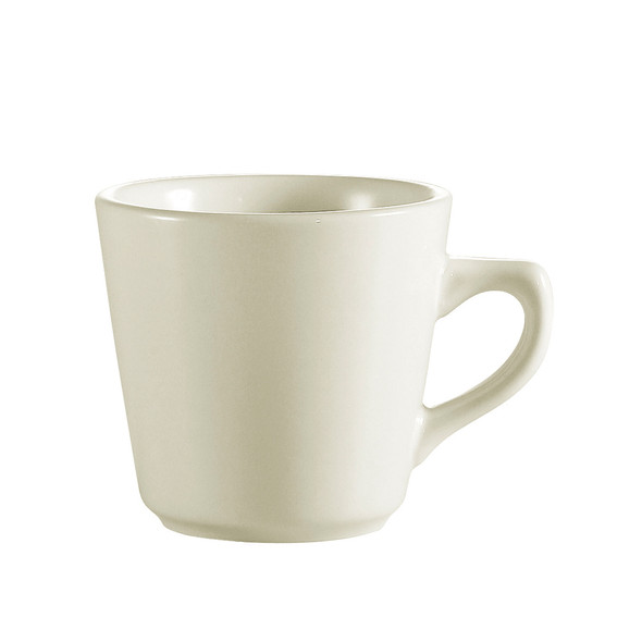 CAC REC-1 7 oz. American White Stoneware Tall Cup - 36/Case