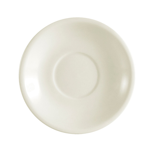 CAC REC-2 6" American White Stoneware Saucer - 36/Case