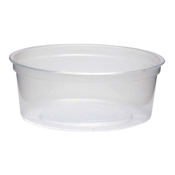 Clear 8 oz. Plastic Round Deli Container - 500/Case Clear 8 oz. Plastic Round Deli Container - 500/Case