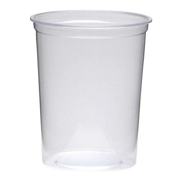 Clear 32 oz. Plastic Round Deli Container - 500/Case Clear 32 oz. Plastic Round Deli Container - 500/Case