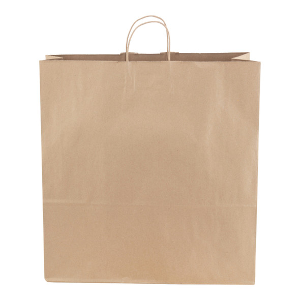 Kraft 18" x 7" x 18.75" Paper Cargo Shopping Bag - 200/Case