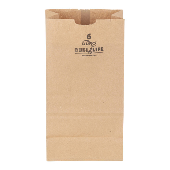 Duro 18406 Kraft 6 lb. Paper Grocery Bag - 500/Pack