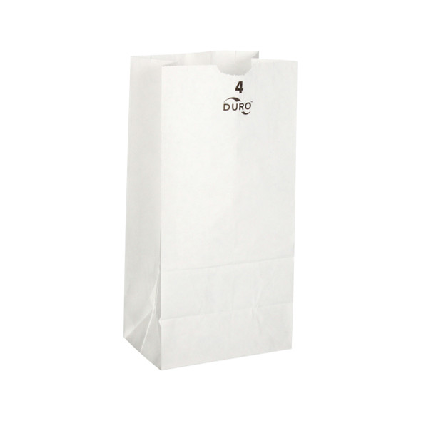 White 4 lb. Paper Grocery Bag - 500/Pack
