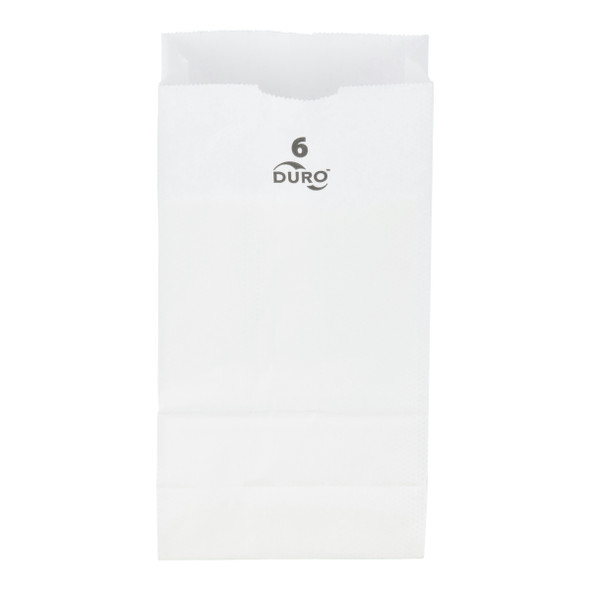 White 6 lb. Paper Grocery Bag - 500/Pack White 6 lb. Paper Grocery Bag - 500/Pack