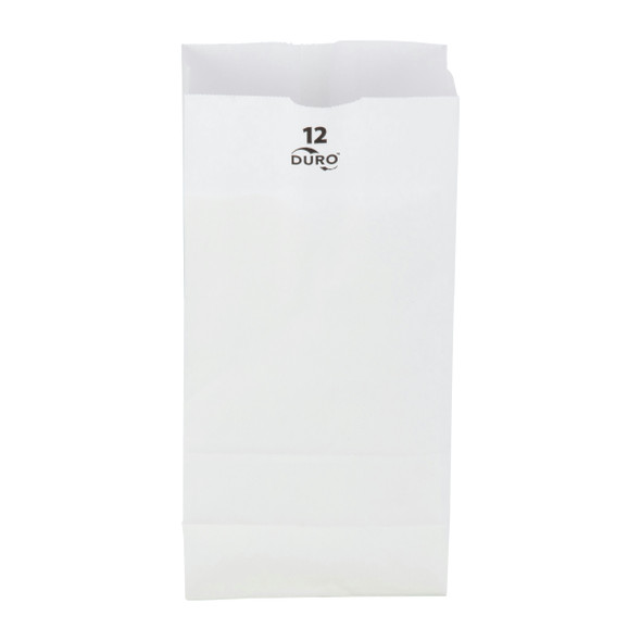 White 12 lb. Paper Grocery Bag - 500/Pack