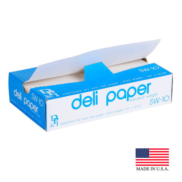 White 10" x 10.75" Delicatessen Wax Sheet - 6000/Case