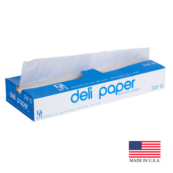 White 15" x 10.75" Delicatessen Wax Sheet - 6000/Case