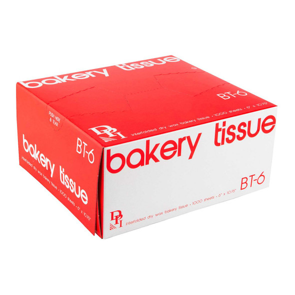 6" x 10.75" Interfolded Bakery Tissue Sheet - 1000/Box