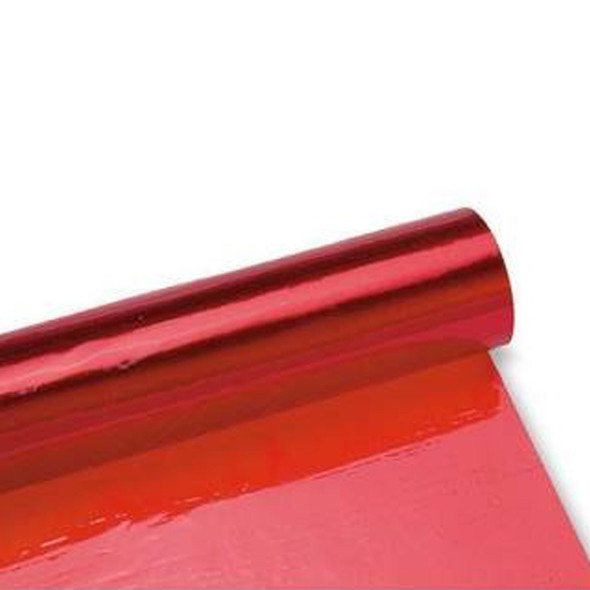 Red 40" x 100 Ft. Cellophane Wrap Roll