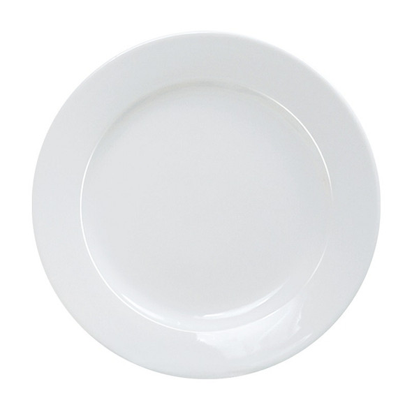 Yanco AC-7 7 1/2" Round Super White Porcelain Plate - 36/Case