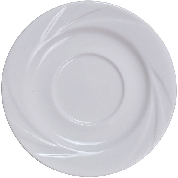 Yanco MM-2 5 1/2" Bone White China Saucer - 36/Case