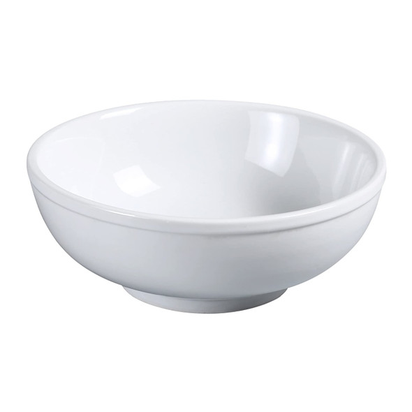 Yanco AC-6-M 18 oz. Super White Porcelain Salad Bowl - 36/Case
