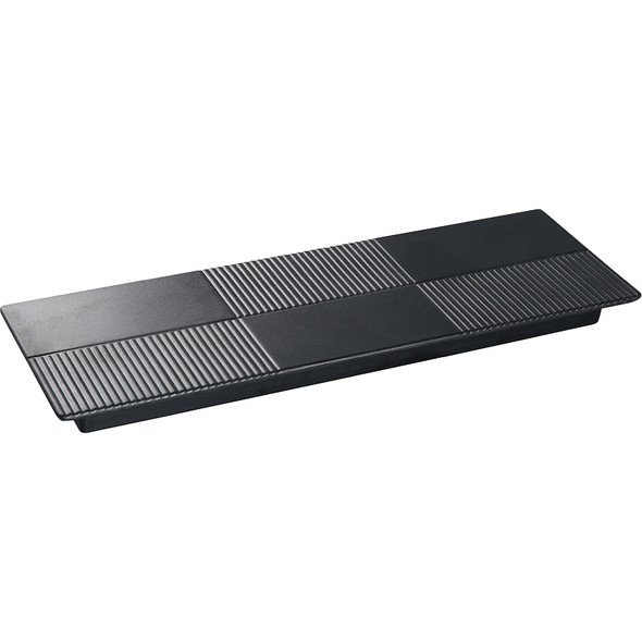 Yanco BP-2013 Black Pearl 13" x 4 1/4" Rectangular Melamine Plate