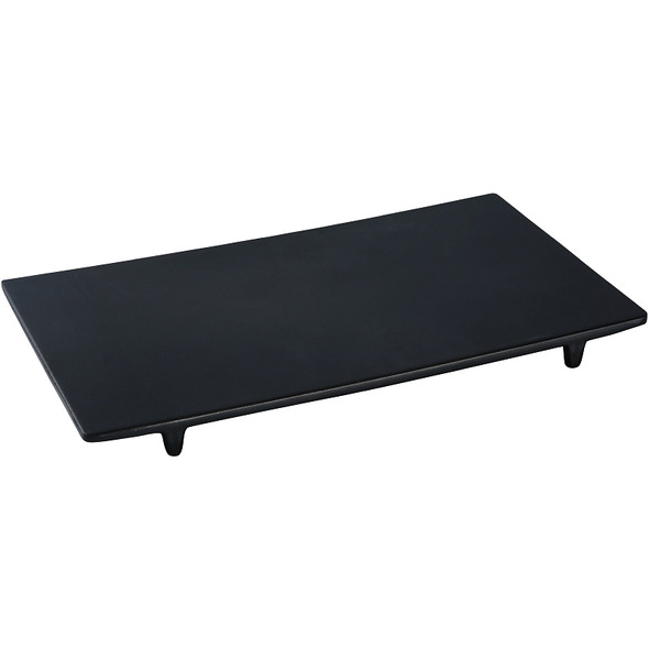 Yanco BP-5011 Black Pearl 11" x 7 1/4" Rectangular Melamine Display Plate