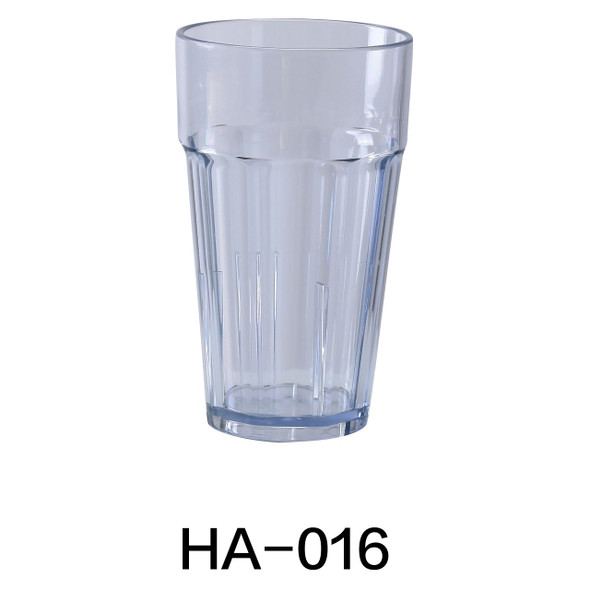 Yanco HA-016 16 oz. Clear SAN Plastic Beverage Glass - 12/Pack
