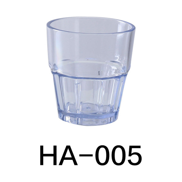 Yanco HA-005 5.5 oz. Clear SAN Plastic Rocks Glass - 12/Pack