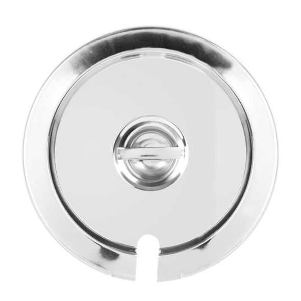 Thunder Group SLIP005 Notched Stainless Steel Pan Cover for 2.5 Qt. Inset