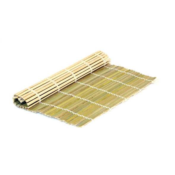 Thunder Group BASR095JP 9-1/2" x 9-1/2" Flat Bamboo Sushi Rolling Mat