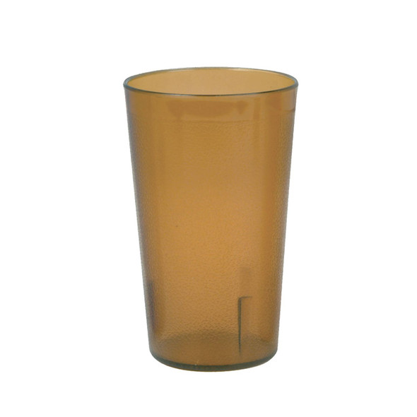 Thunder Group PLTHTB010A 9.5 oz. Amber Pebbled Plastic Tumbler - 6/Pack