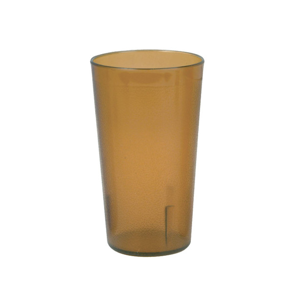 Thunder Group PLTHTB012A 12 oz. Amber Pebbled Plastic Tumbler - 6/Pack