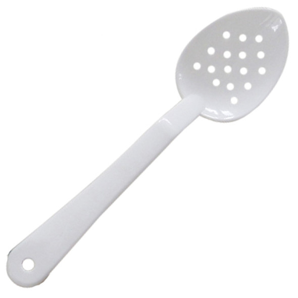 Thunder Group PLSS213WH 13" White Perforated Polycarbonate Serving Spoon