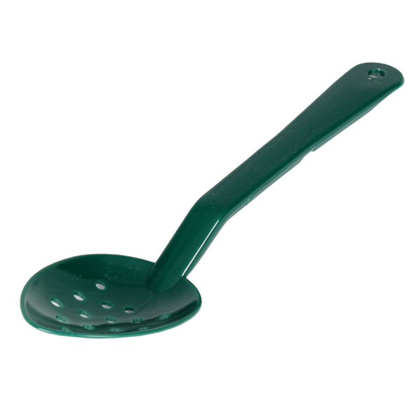 Thunder Group PLSS113GR 11" Green Perforated Polycarbonate Serving Spoon