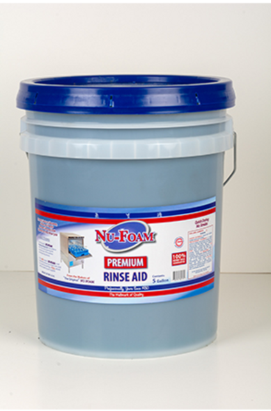 Glissen 300179 Nu-Foam Premium Rinse Aid - 5 Gallon Pail