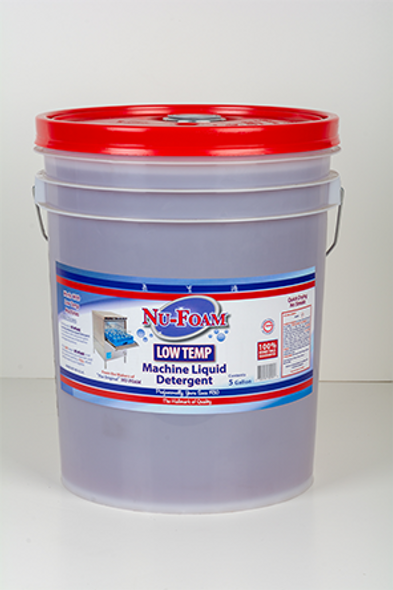Glissen 300581 Nu-Foam Low Temp Machine Detergent - 5 Gallon Pail
