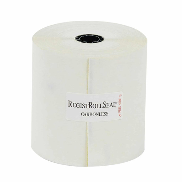 National Checking 2300SP 2-Ply Carbonless 3" Register Rolls, 100 Feet - 30 Rolls/Case