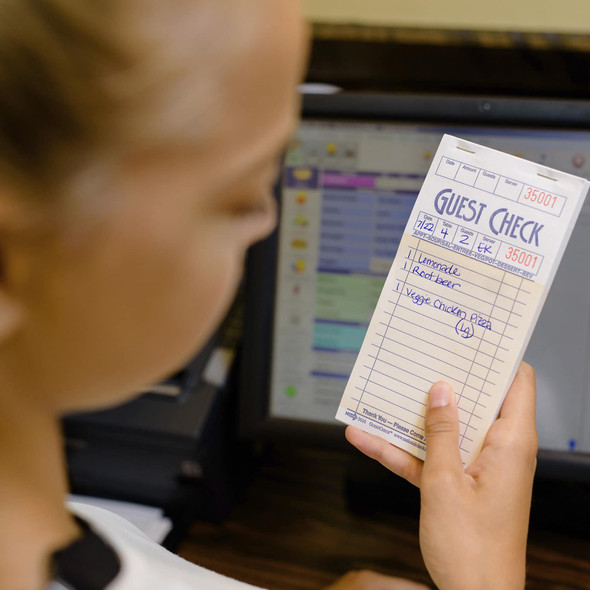 National Checking S3616 Salmon Medium Single Copy Paper Guest Checks - 50 Books/Case National Checking S3616 Salmon Medium Single Copy Paper Guest Checks - 50 Books/Case
