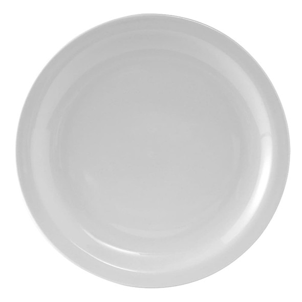Tuxton CLA-090 Round Plate, 9", N.R., Porcelain White - 2 dz/Case
