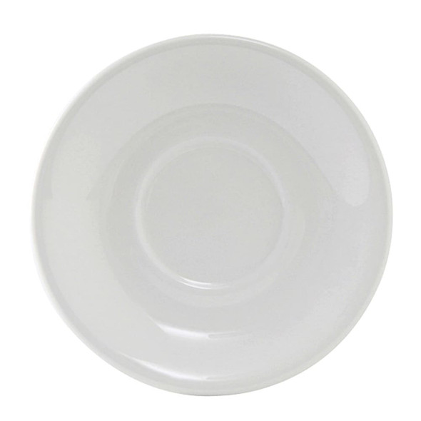 Tuxton ALE-050 Demitasse Saucer, 5" dia., Porcelain White - 3 dz/Case