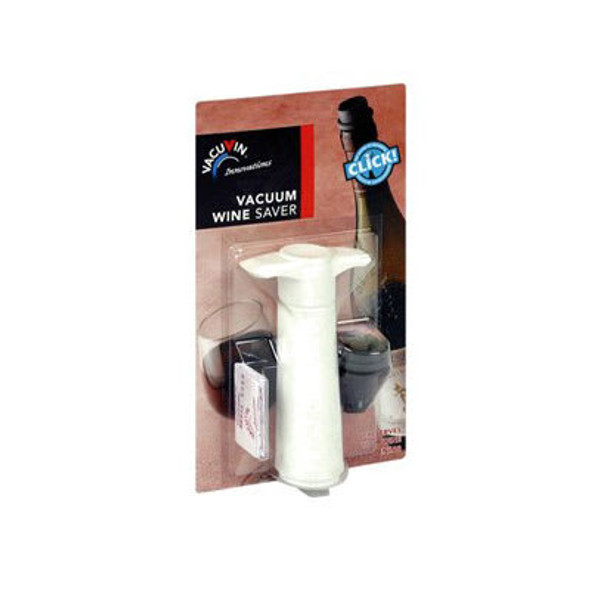 Spill-Stop 13-740 Wine Saver Set, Includes Pump w/(1) Stopper, White