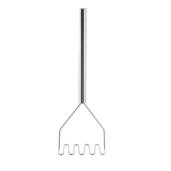Tablecraft 7424 5-1/4" Square Face Stainless Steel Potato Masher, 24" L