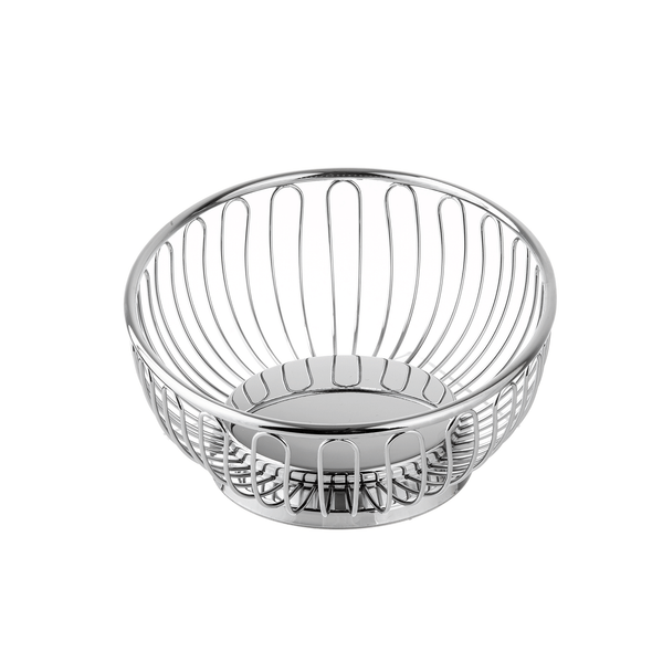 Tablecraft 4171 Oval Chalet Basket, 7-1/4" x 5-1/2" x 2-1/2", Chrome Plated Steel