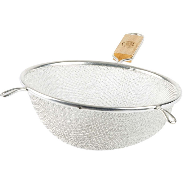 Tablecraft 84 Strainer, 8", Double Fine Mesh, Tinned
