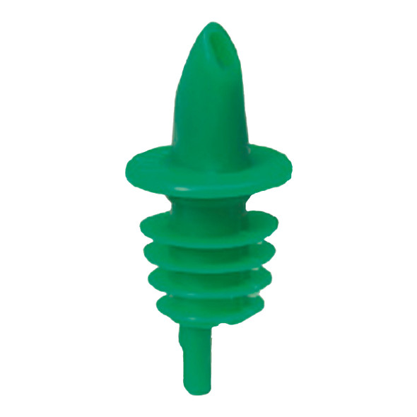 Tablecraft 35G Free Flow Plastic Pourer, Green (12/Pack)
