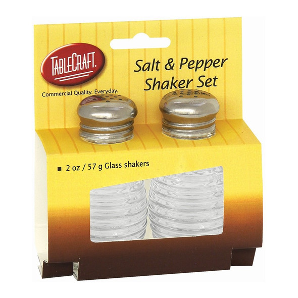 Tablecraft HBH2C Beehive Salt & Pepper Shaker Set, 2 oz, Chrome Tops