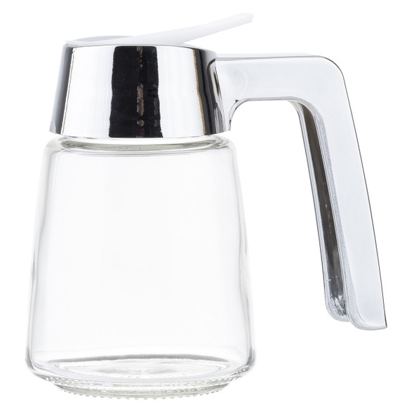 Tablecraft 1270 Syrup Dispenser, 8oz, Glass, Chrome Plated Top