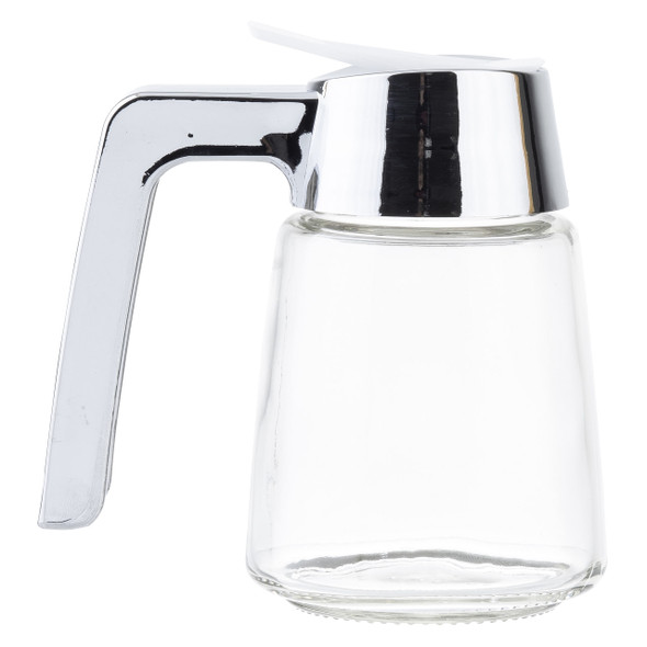 Tablecraft 1270 Syrup Dispenser, 8oz, Glass, Chrome Plated Top