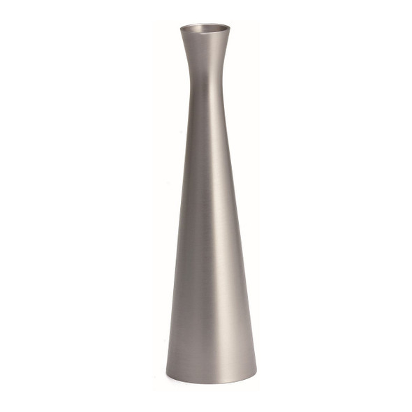 Tablecraft 267 Brushed Finish Vase, 6-1/2", Zinc Alloy