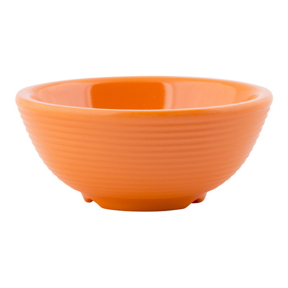 Tablecraft RAM4RX 4 oz. Round Ribbed Orange Melamine Ramekin Tablecraft RAM4RX 4 oz. Round Ribbed Orange Melamine Ramekin