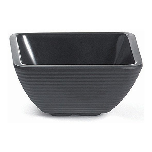 Tablecraft RAMS2BK Ramekin, 2 oz., Square, Ribbed, Black, Melamine Tablecraft RAMS2BK Ramekin, 2 oz., Square, Ribbed, Black, Melamine