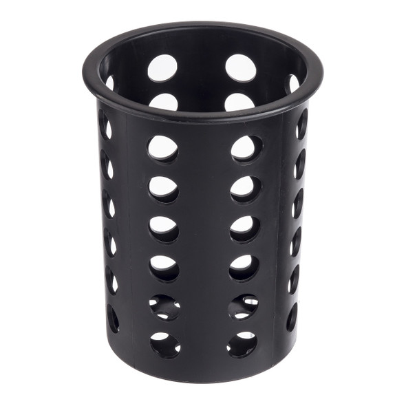 Tablecraft 1010401 Flatware Cylinder, Black, Polypropylene