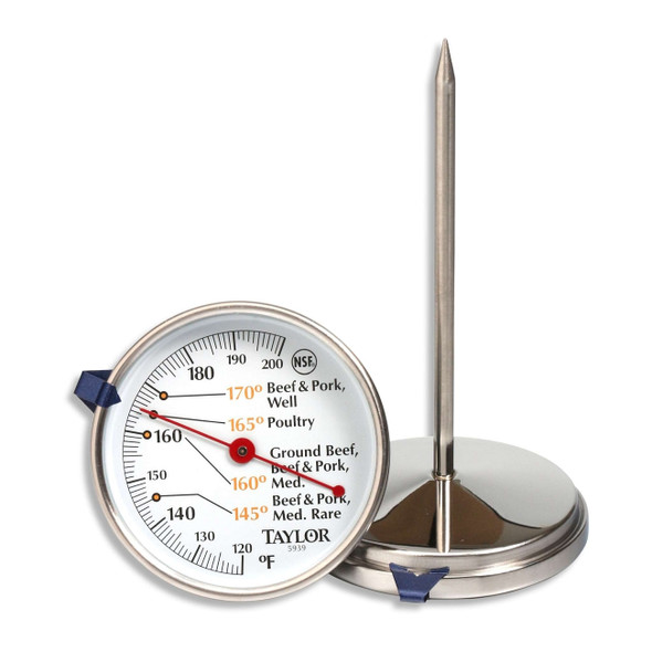 Taylor 5939N Meat Thermometer, 3" Dial, 4.5" Stainless Stem Taylor 5939N Meat Thermometer, 3" Dial, 4.5" Stainless Stem