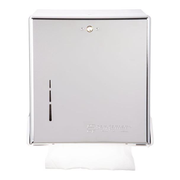 San Jamar T1905XC Paper Towel Dispenser, C-Fold/Multifold, Chrome