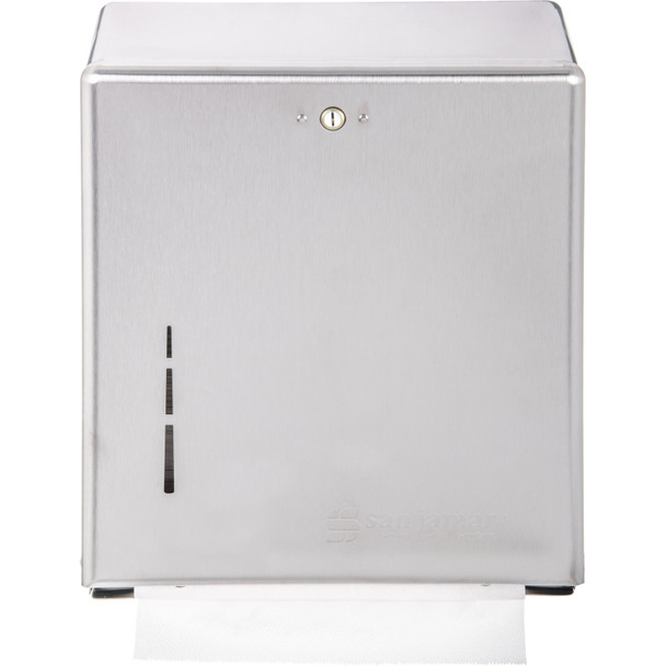 San Jamar T1900SS Paper Towel Dispenser, C-Fold/Multifold, Stainless Steel