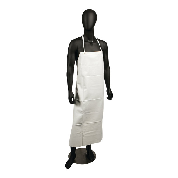 San Jamar 614DVA-WH20 Dishwashing Apron, 36" x 43", 20 Mil, White, No Pocket