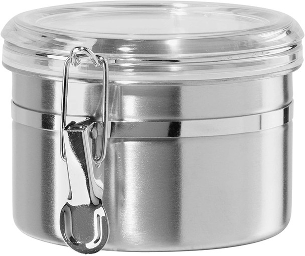 Oggi 5300.0 26 Oz. Airtight Stainless Steel Canister, Round, 5" x 3.5"