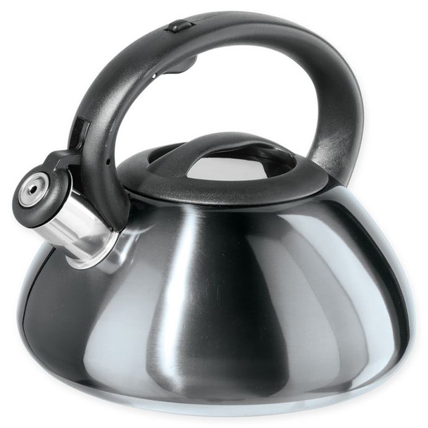 Oggi 7592.10 85 Oz. Stainless Steel Whistling Kettle, Gray